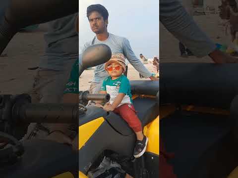 Cute baby |sarfaraz | enjoying beach ⛱️  😎 ride👌 #shots #shotsvideo