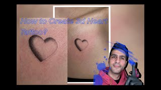 Creating a Tiny 3D Heart Tattoo:  #tattoo