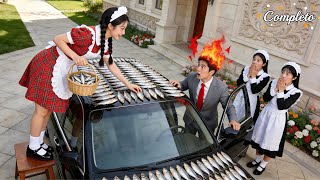 CEO prohibió q tocaran su coche de lujo!¡Aun así criada pobre secó pescado sobre él!¿Se volvió loco?