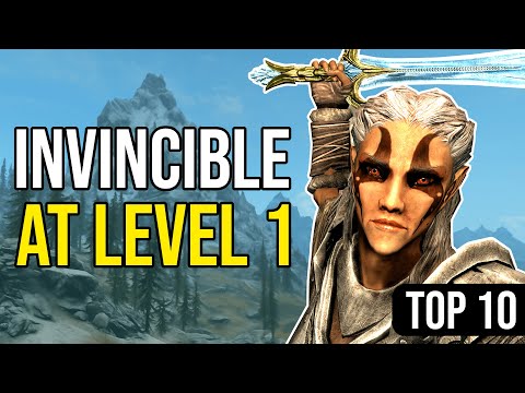 10 Ways to get INSANELY POWERFUL at LEVEL 1 in Skyrim