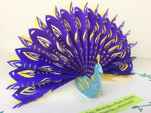 DIY 3D POP UP card || How To Make PEACOCK Pop up Card || Paper Craft || NEW YEAR Greeting card
