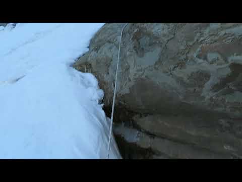 Looking back across the glacier towards base camp as we start up the steep flanks of Dhaulagiri
