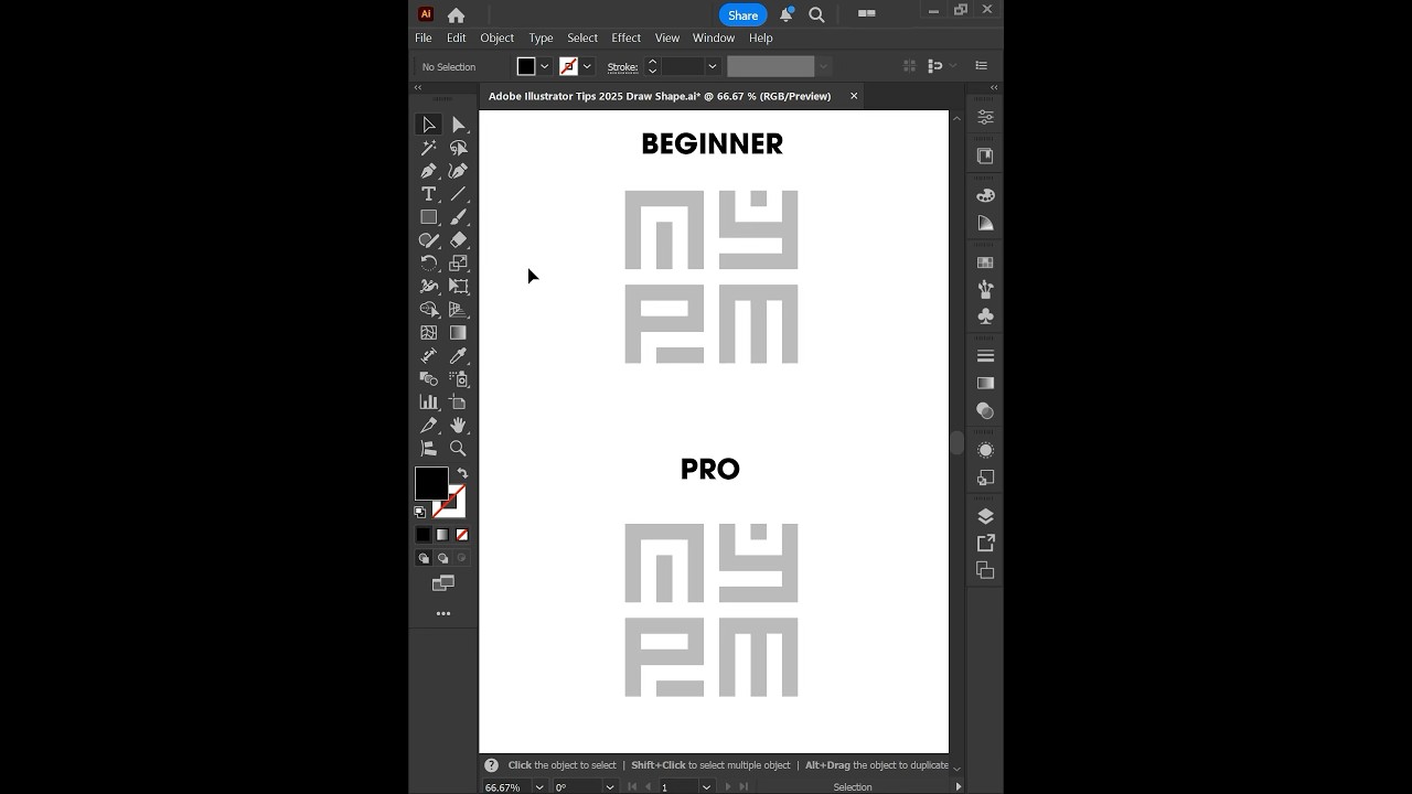 Adobe Illustrator 2025 Tips - How to Draw Logo with multiple Squares