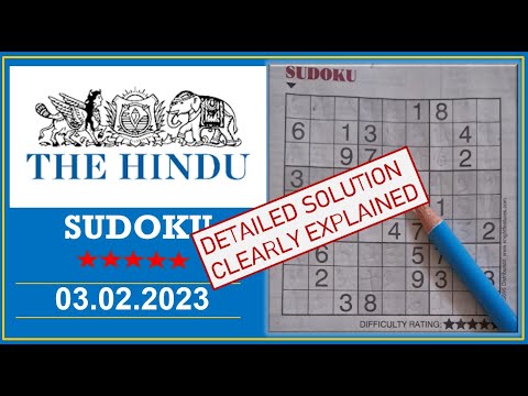 How to Solve 5 Star Hindu  Sudoku Jan 31,  2023 -  Step By Step Solution