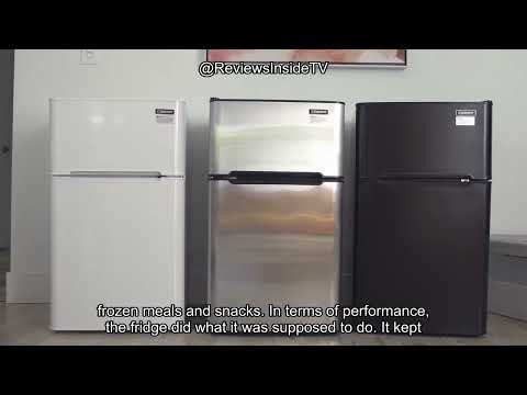EUHOMY Mini Fridge with Freezer, 3.2 Cu.Ft Mini Refrigerator, Dorm Fridge with 2 Door For Bedroom/Apartment/Office-Food Storage Cooling Drink, Black video review thumbnail