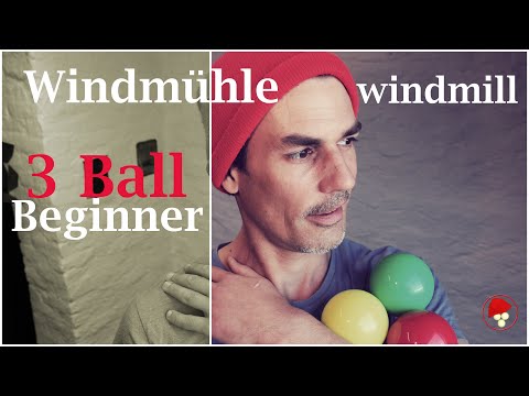 Windmühle jonglieren lernen | Drei Ball Jonglage Trick