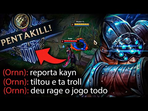 *PENTAKILL* DE MASTER YI KKKK KAYN TILTOU E TROLLOU A PARTIDA
