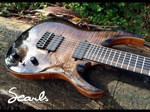 Searls Guitars - SS7FT with Flame Maple cap, Candy Black with burst