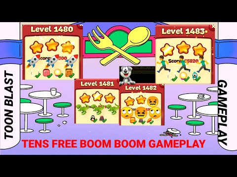 toon blast Levels 1480|1481|1482|1483|Easy gameplay|Blasting