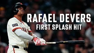 Rafael Devers Blasts His First Splash Hit, 108th in Giants History | San Francisco Giants Highlights