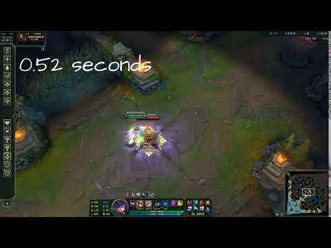 0.52 seconds Fiora ult (w/stridebreaker)