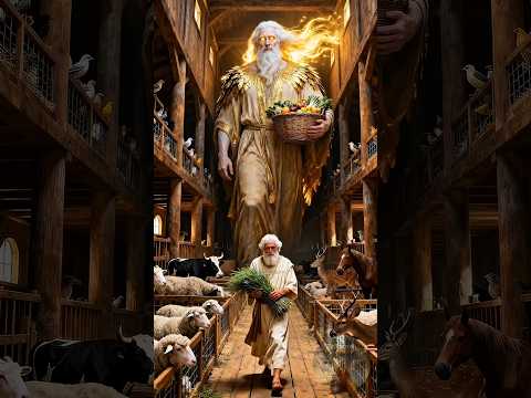 “¿Cómo pudo Noé alimentar a tantos animales dentro del arca durante un año?” #dios #shorts