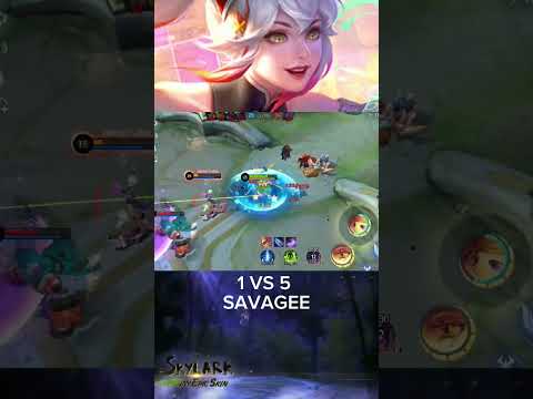 FANNY 1 VS 5 SAVAGE GAMEPLAY | TOP GLOBAL FANNY | MLBB #fasthand #shortmlbb #savage #viral #share