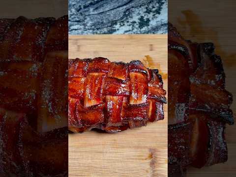 Bacon wrapped pork loin! This is my new favorite recipe, I mean what's not to like?!?! #bacon