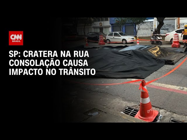 Cratera na Consolação causa transtorno no trânsito de São Paulo | CNN NOVO DIA