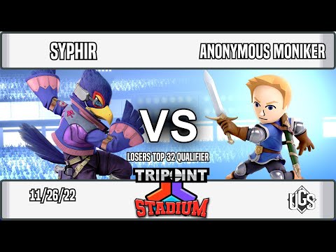 Tripoint Stadium - Losers Top 32 Qualifier - Syphir(Falco) Vs. Anonymous Moniker(Mii Swordfighter)