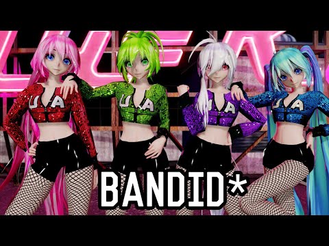 【MMD】 • Pabllo Vittar Ft. POCAH • 【BANDID*】 • Haku, Miku, Luka, Gumi