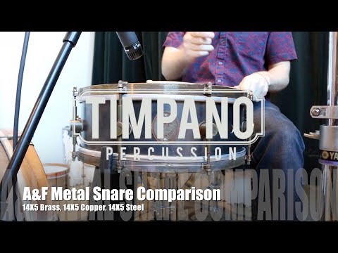 A&F Drum Co. 14X5 Metal Snare Comparison: Raw Brass, Raw Copper, Raw Steel