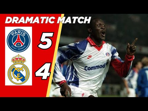 PSG vs Real Madrid 5-4 | UEFA Cup 1992-1993 Quarter-finals | Extended Highlights