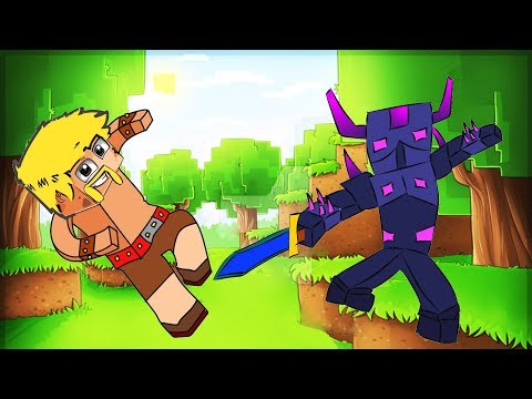 JannerBros GAMING - Clash Royale Animation #5: PEKKA VS BARBARIAN in MINECRAFT (Parody)