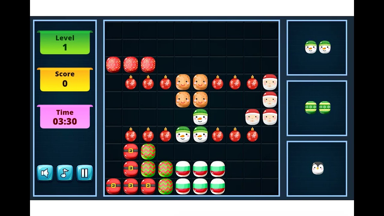 Christmas Block Challenge gameplay tutorial