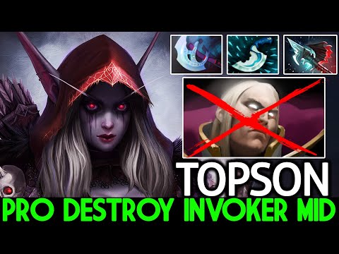 TOPSON [Drow Ranger] How to Pro Destroy Invoker Mid Crazy Game Dota 2