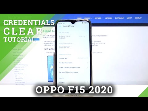 How to Clear Credentials in OPPO F15 2020 – Remove Credentials Content