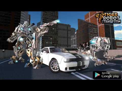 White Tiger Robot Transformation Game - Car Robot