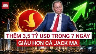Tài sản Tỷ phú Phạm Nhật Vượng cán mốc 34,2 tỷ USD: "Cú nhảy" thần tốc 9 bậc trên Forbes | VTC News 