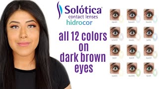 ALL SOLOTICA HIDROCOR REVIEW | NATURAL COLORED CONTACTS for DARK BROWN EYES - LENS.ME PROMO CODE