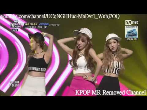 [MR Removed] 140925 Girls' Generation TTS - Holler [Real Singing Ver]  (M! Countdown)