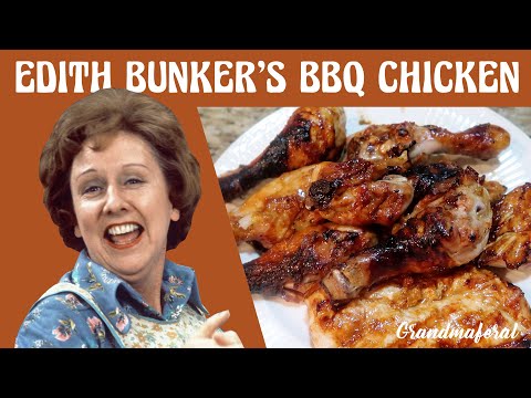 Edith Bunker's Orange Barbecued Chicken Recipe - All In The Family Cookbook 1971 - Vintage Recipe