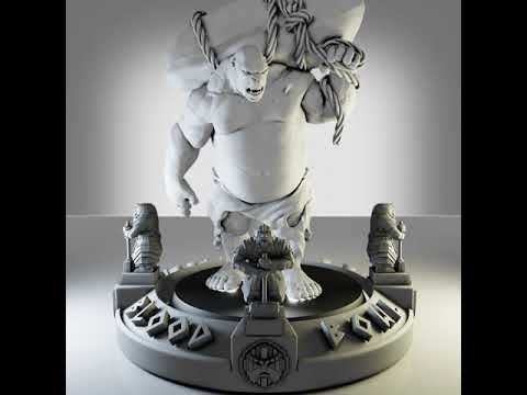 Blood Bowl - Base Holder for Dwarfs Team 3D print model