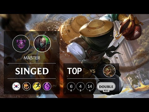 Singed Top vs Renekton - KR Master Patch 9.15