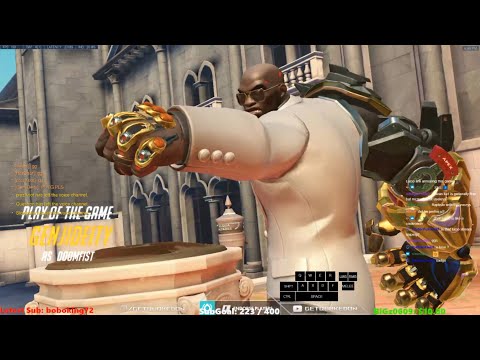 Overwatch Doomfist God GetQuakedOn Showing His Sick Rollout Gameplay Skills