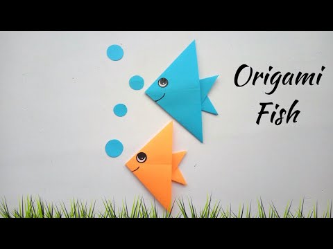 Easy Origami Fish | Cute Paper Fish Making | How to make Paper Fish at home #papercraftsforkids