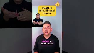 ALMANYA'DA ENGELLİ KİMLİĞİNDEKİ 3 HAK 🤔 #disability #almanya #engelli
