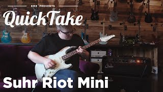 Video thumbnail for Suhr Riot Mini | QuickTake | Barnett Music Exchange by Barnett Music Exchange