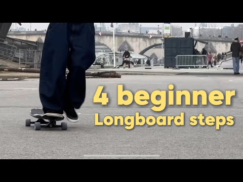 The 4 basic steps !! (Longboard dancing tutorial)