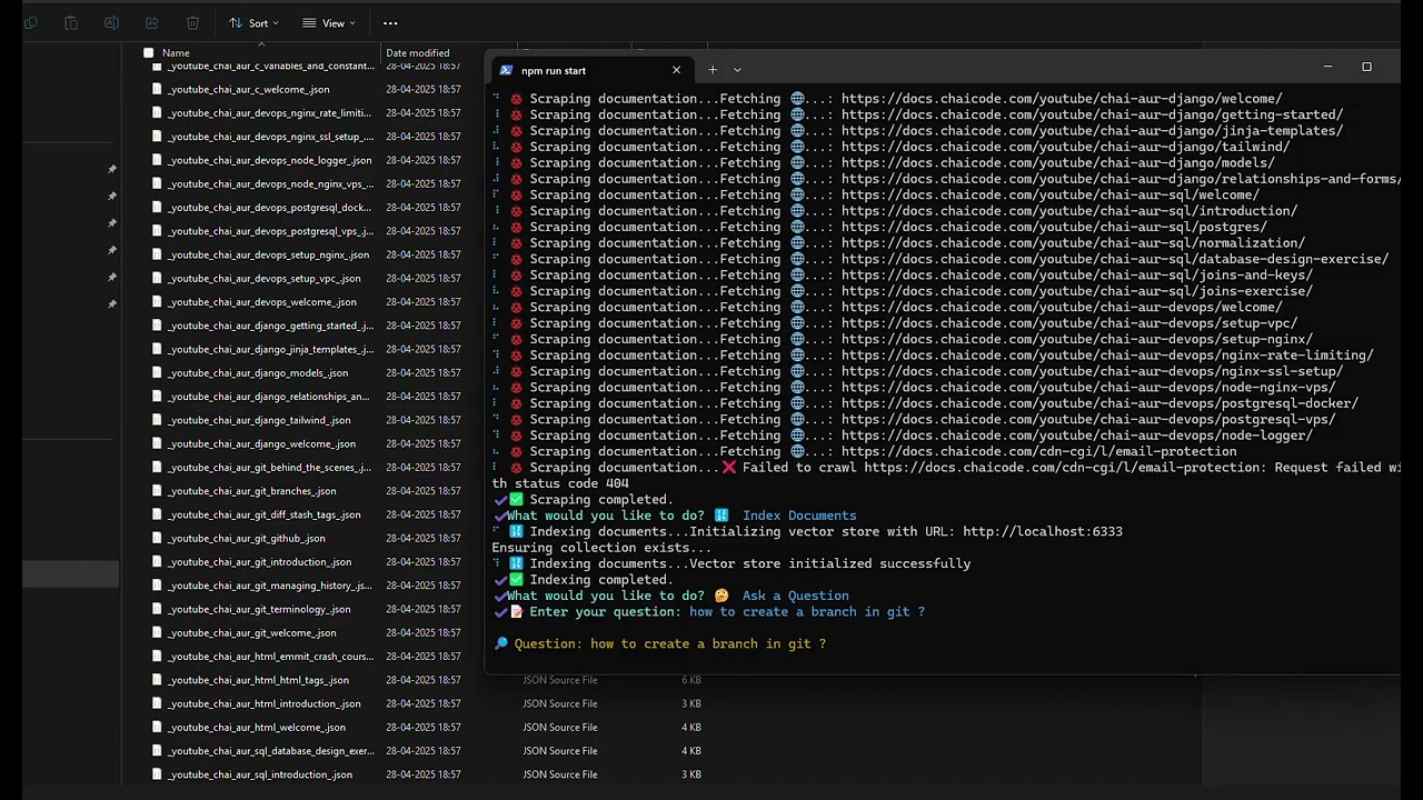 Build a Smart RAG Chatbot for Documentation | Full CLI Demo (Node.js + LangChainJS + Qdrant)