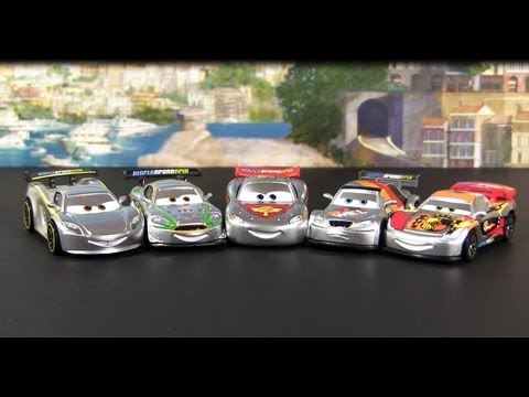 Cars 2 K-day 9 Kmart Metallic Finish Silver Racer Series Die-Cast Mattel Disney Pixar