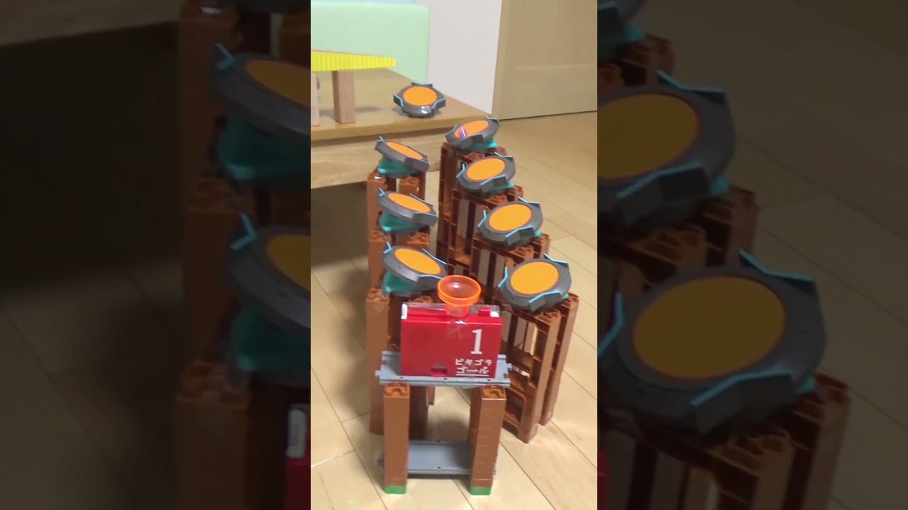 Marble Run × Trampoline ☆ おもちゃピタゴラ298 #marblerun #trickshots #shorts