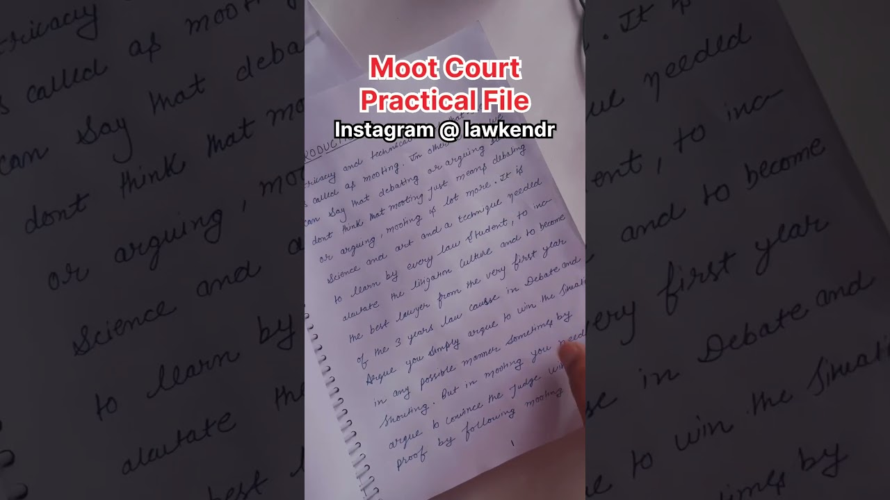 Moot Court Practical File For Law Student #law #llb #ballb #bcomllb #bballb #mootcourt #practical