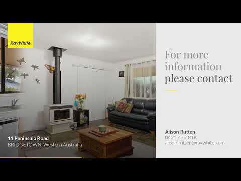 11 Peninsula Road, Bridgetown, WA 6255, 3 Bedrooms, 1 Bathrooms, House