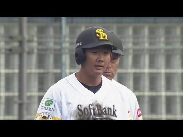 【MBG】本日A組に昇格してきたホークスのルーキー・石見颯真が左中間へタイムリー3ベース!!  2025年2月27日 福岡ソフトバンクホークス 対 斗山ベアーズ