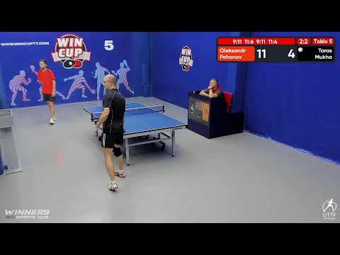 12:00 Погонов Александр 3-2 Муха Тарас    стол 5  ЮГ-2 05.08.22