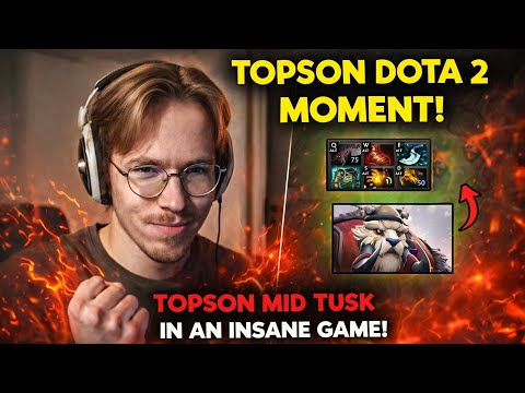 TOPSON MID TUSK IN AN INSANE GAME! / topson mid 14000 mmr / feemaDOTA2