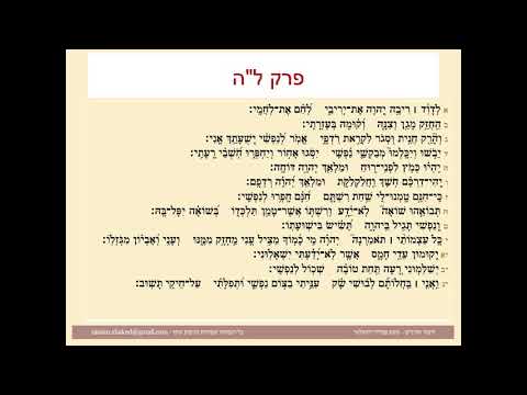 תהילים פרק לה, Psalm 35 נוסח ספרדי ירושלמי