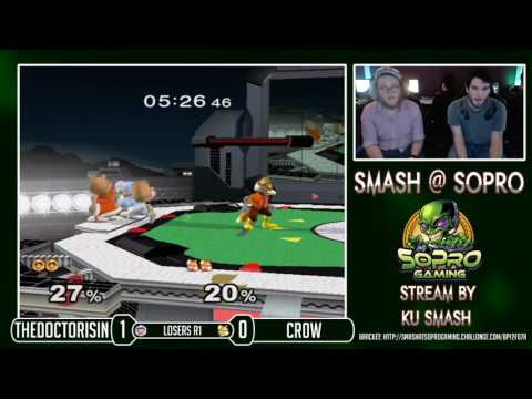 SoPro 34 SSBM - TheDoctorIsIn (Ice Climbers) Vs. cr0w (Fox) Losers Round 1