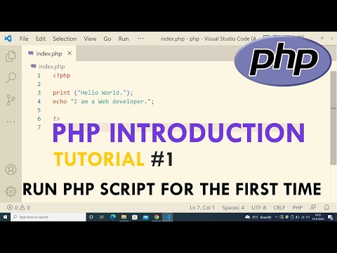 Php Introduction Run Php Script On Localhost For The First Time Php Tutorial Learn Php